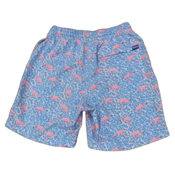 Chubbies Blue Pink Flamingo Swim Trunks Shorts 7 Inch Inseam Men's Size Small - Picture 2 of 2